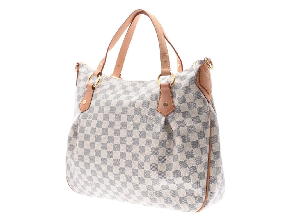 Louis Vuitton White Bag Handbag Damier Evora Azur White